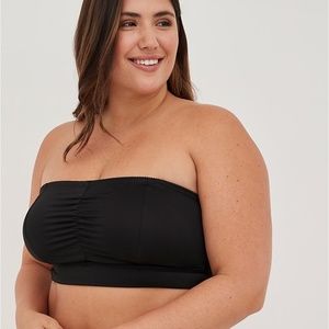 NEW Torrid Black Lightly Lined Bandeau Plus Size 5 Women's 5x 28 28W Bralette